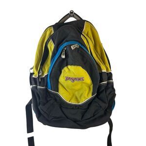 Jansport Nylon AirZlit Heavy Duty Backpack Black Blue Green 21"x17" Advance Dayp